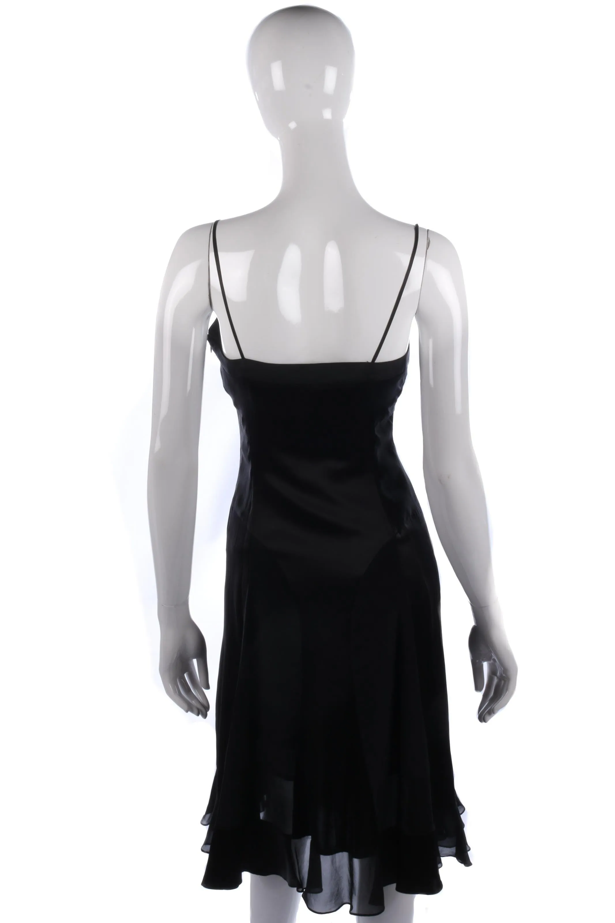 Sanimi silk sexy black dress size S