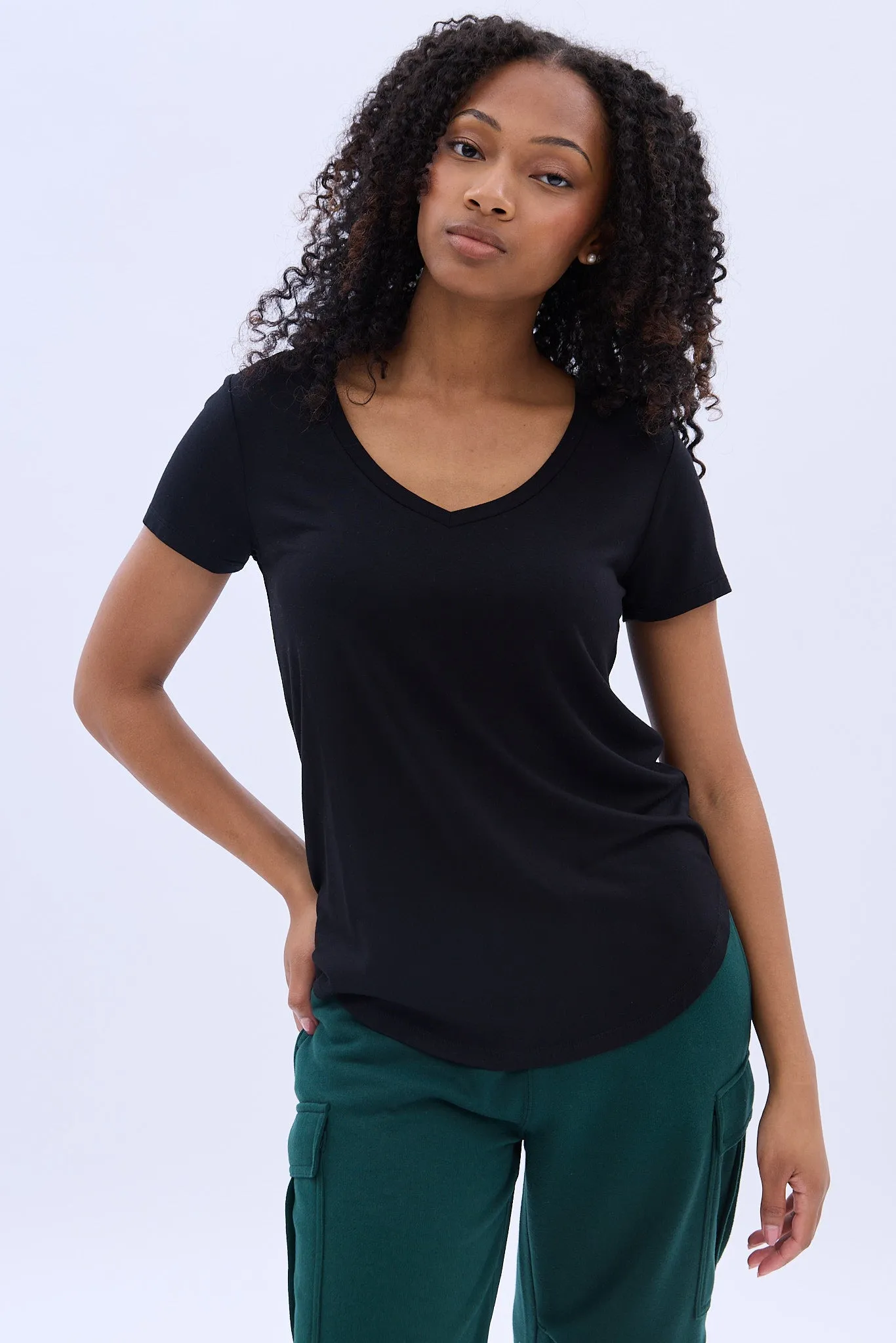 Short Sleeve V-Neck Tee