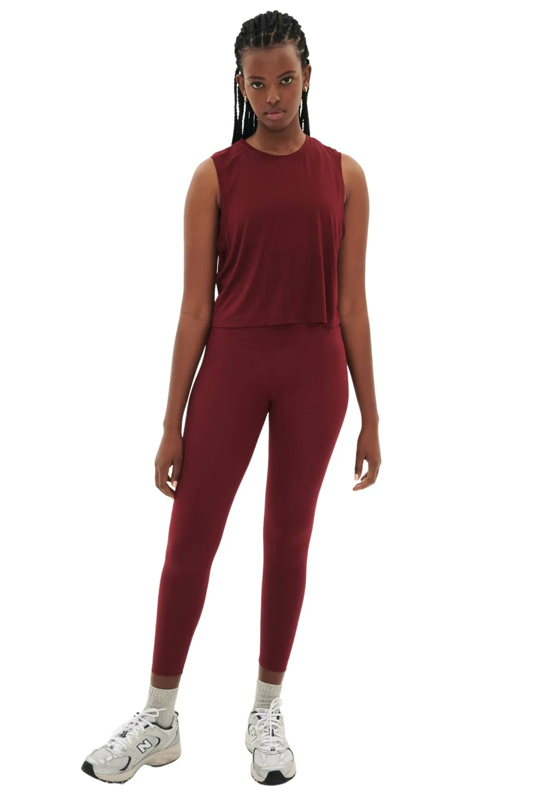 Sienna Jersey Tank, Bordeaux