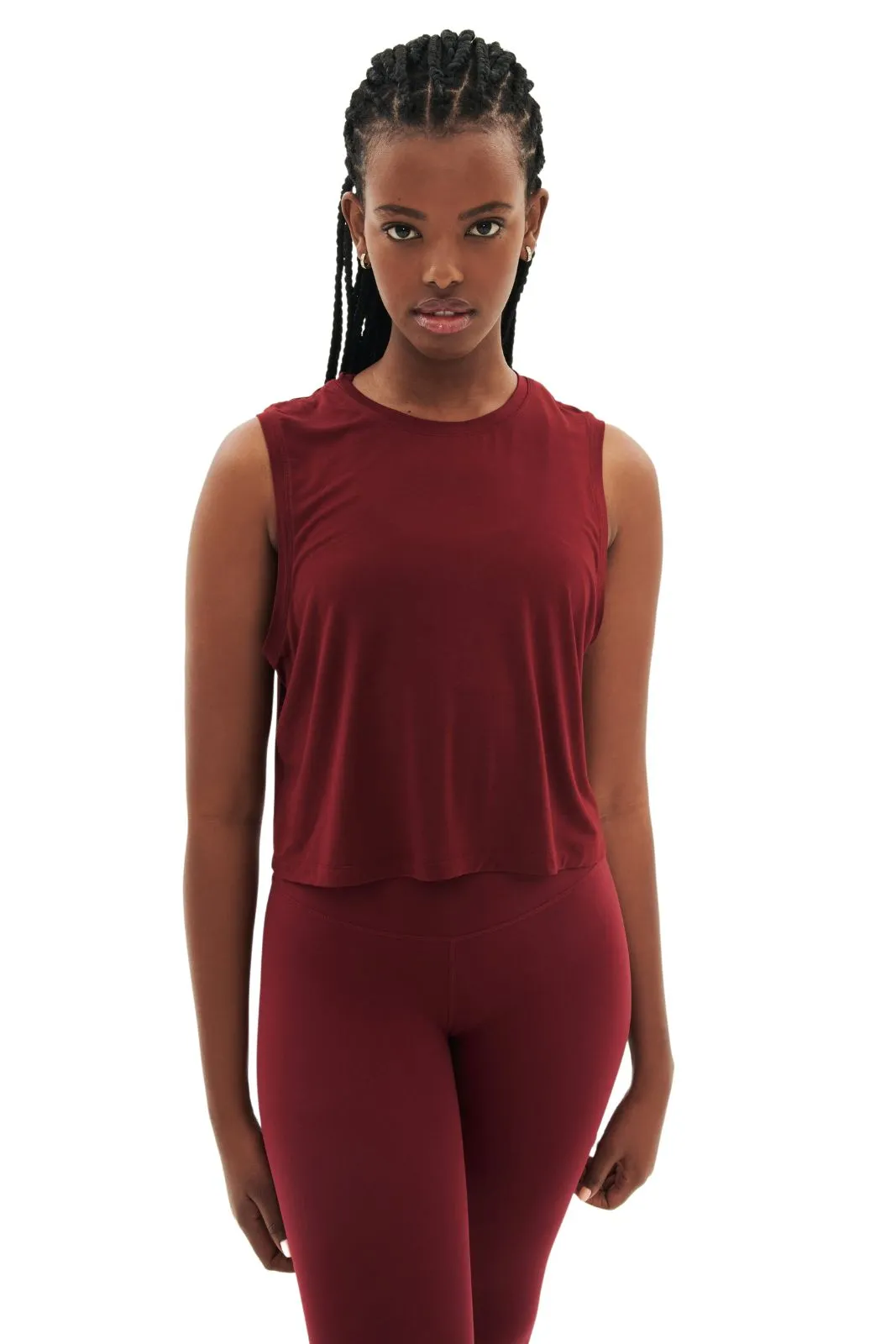 Sienna Jersey Tank, Bordeaux