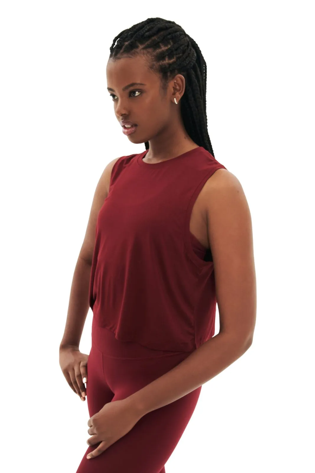 Sienna Jersey Tank, Bordeaux