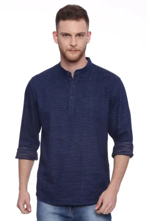 Slim Fit Indigo Dobby Shirt