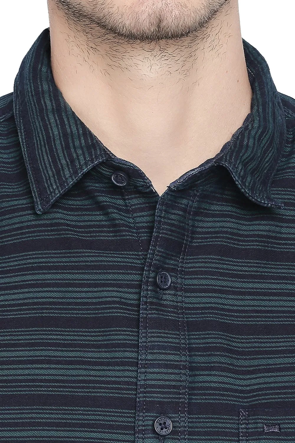 Slim Fit Twill Weft Stripes Shirt