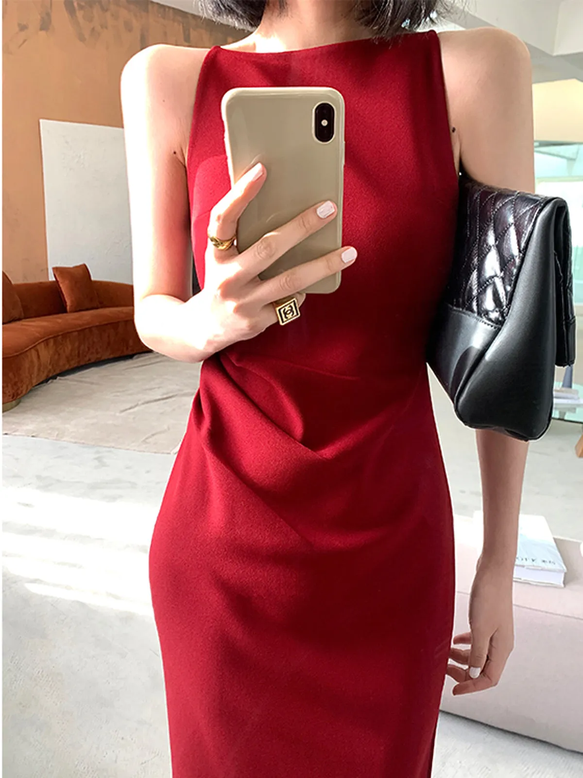 Slip Dress - Red