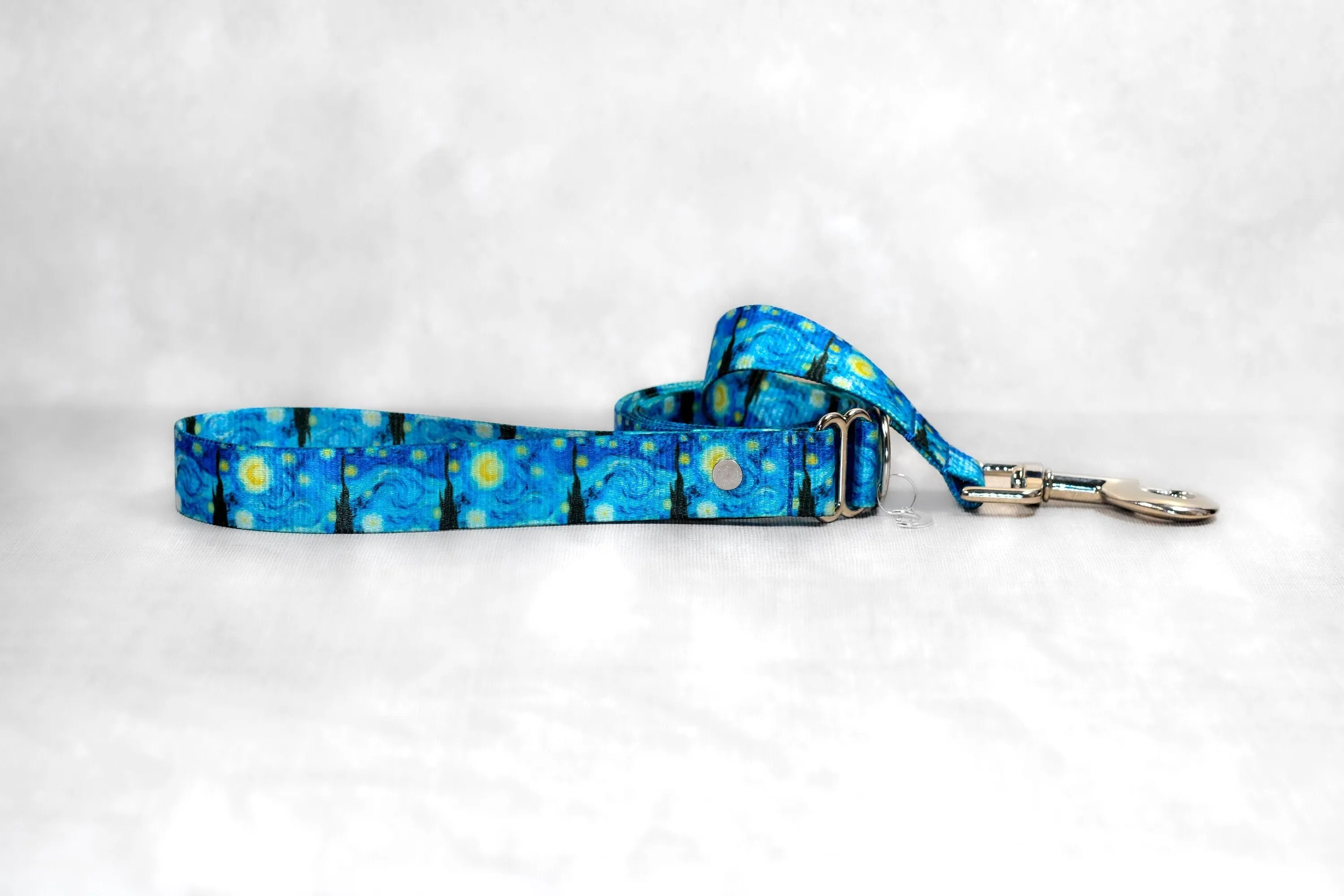 Starry Night Leash, Dog Leash, Van Gogh art leash, Short leash,Multiple lengths