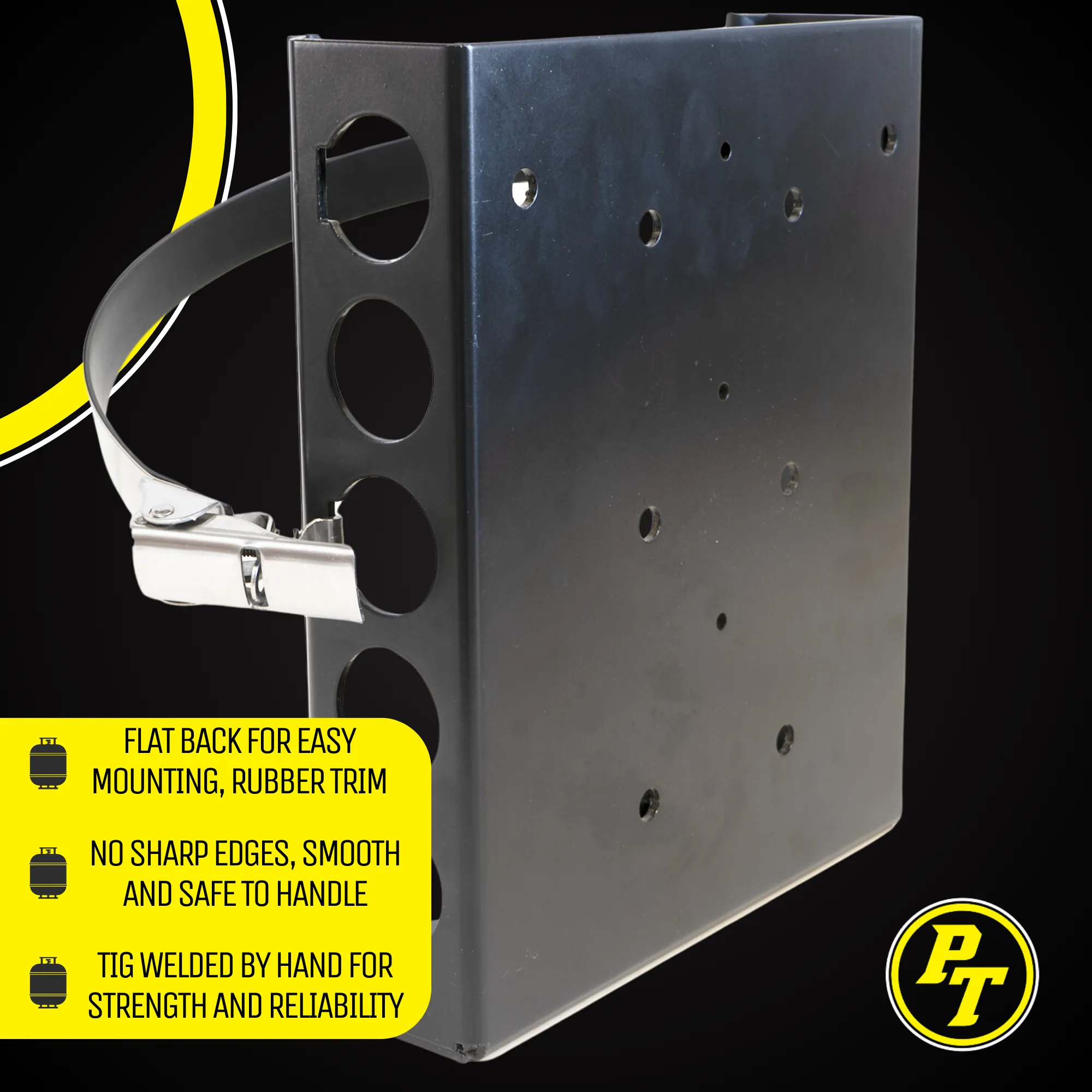 Strato LOCKER Bracket for 4.25 lb, 10 lb, 11 lb Steel Propane Tanks