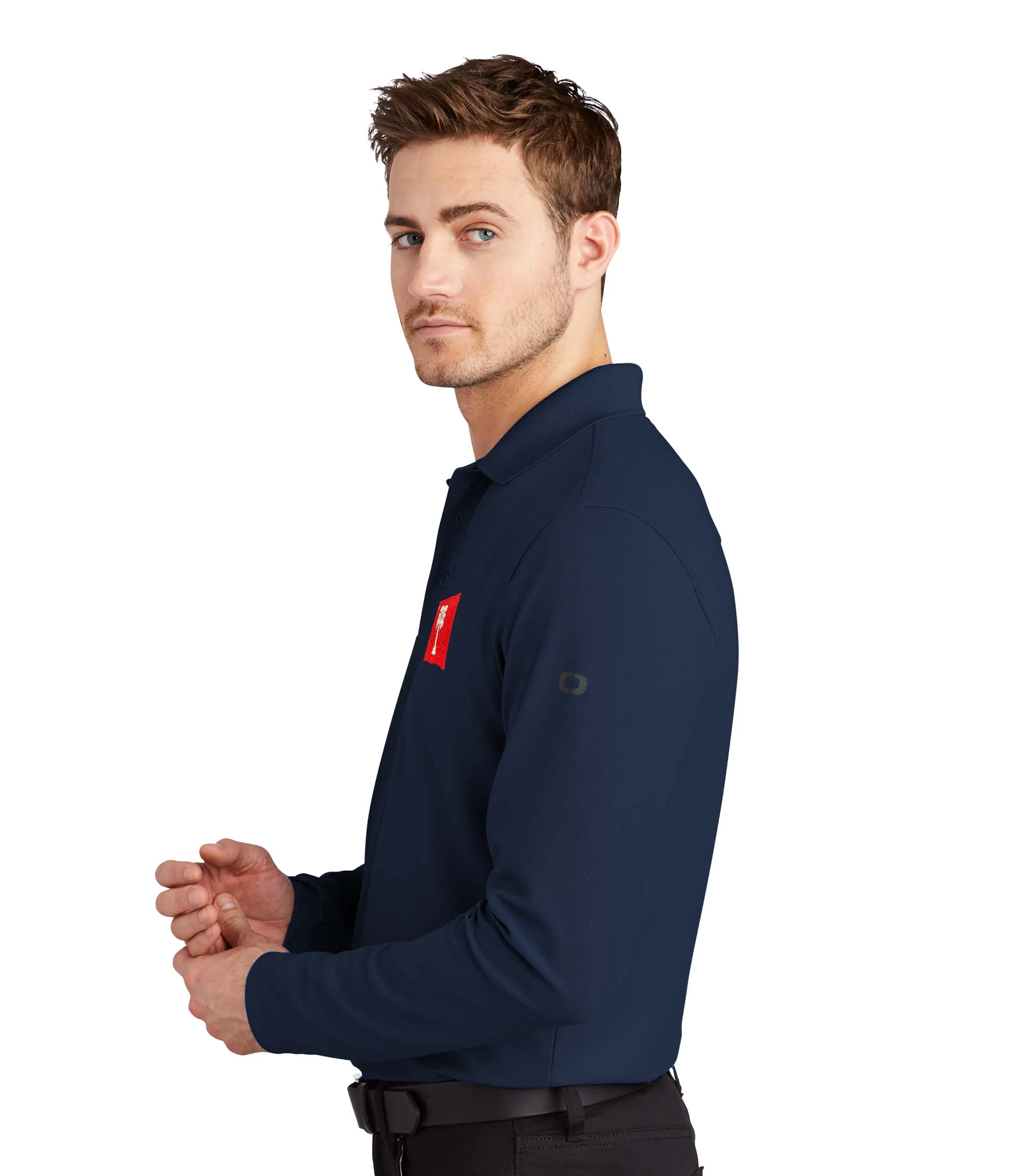 The Citadel, Big Red logo, OGIO Men's Long Sleeves Embroidery Polo