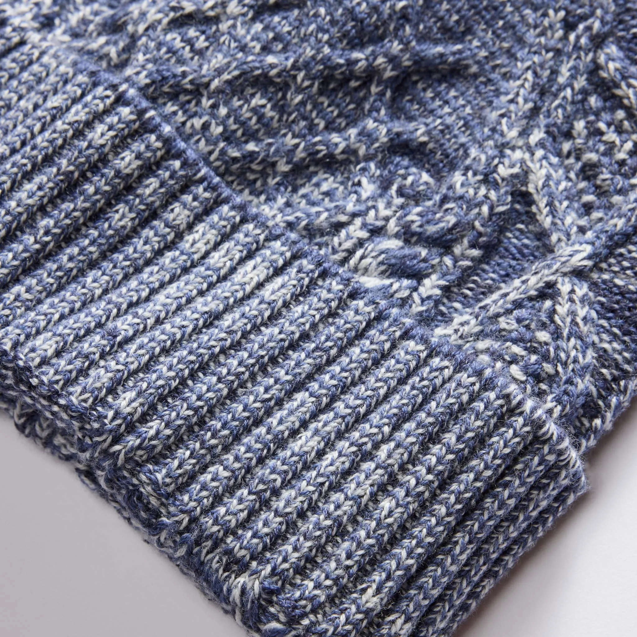 The Orr Beanie in Marled Indigo