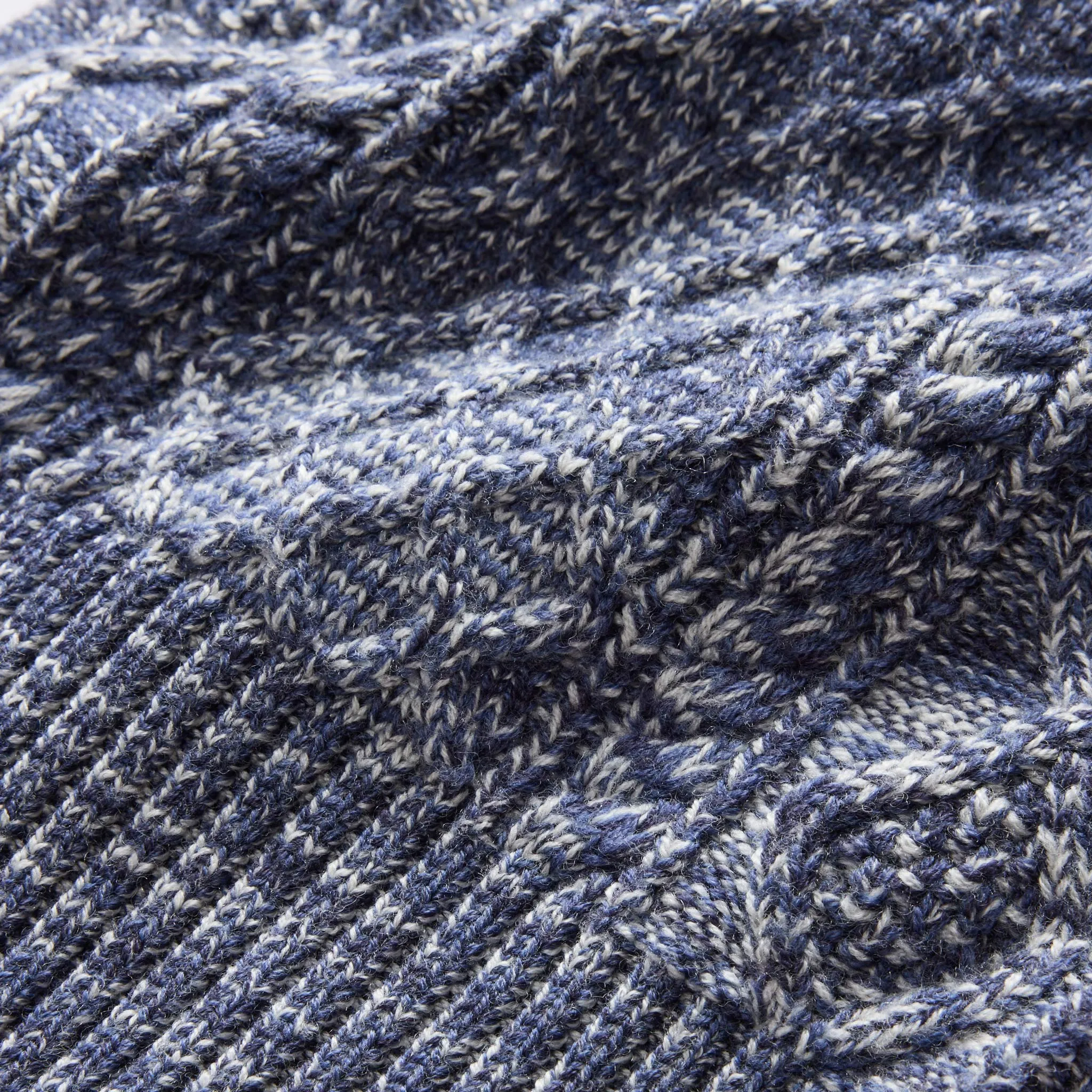 The Orr Beanie in Marled Indigo