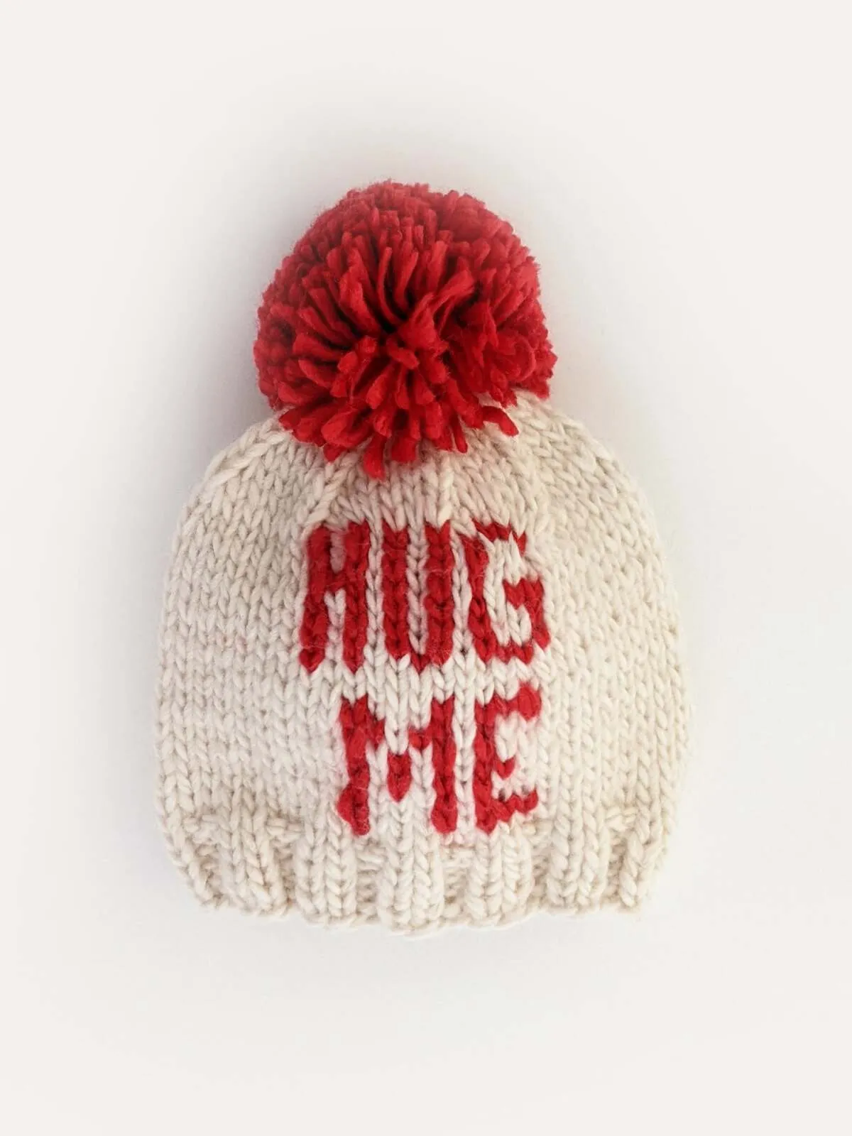 Valentine's Day Knit Pom Hat, Hug Me