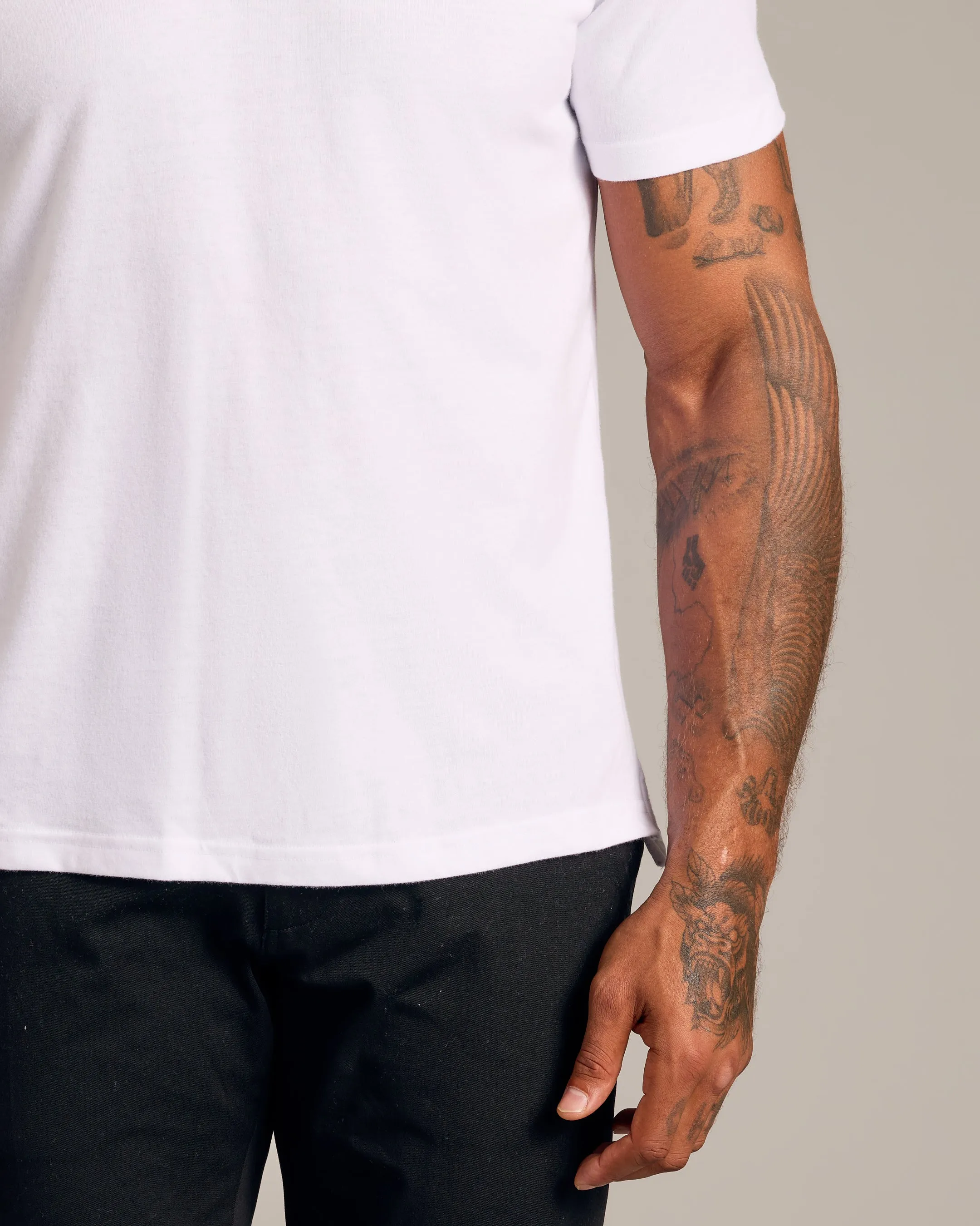 White Short Sleeve Polo