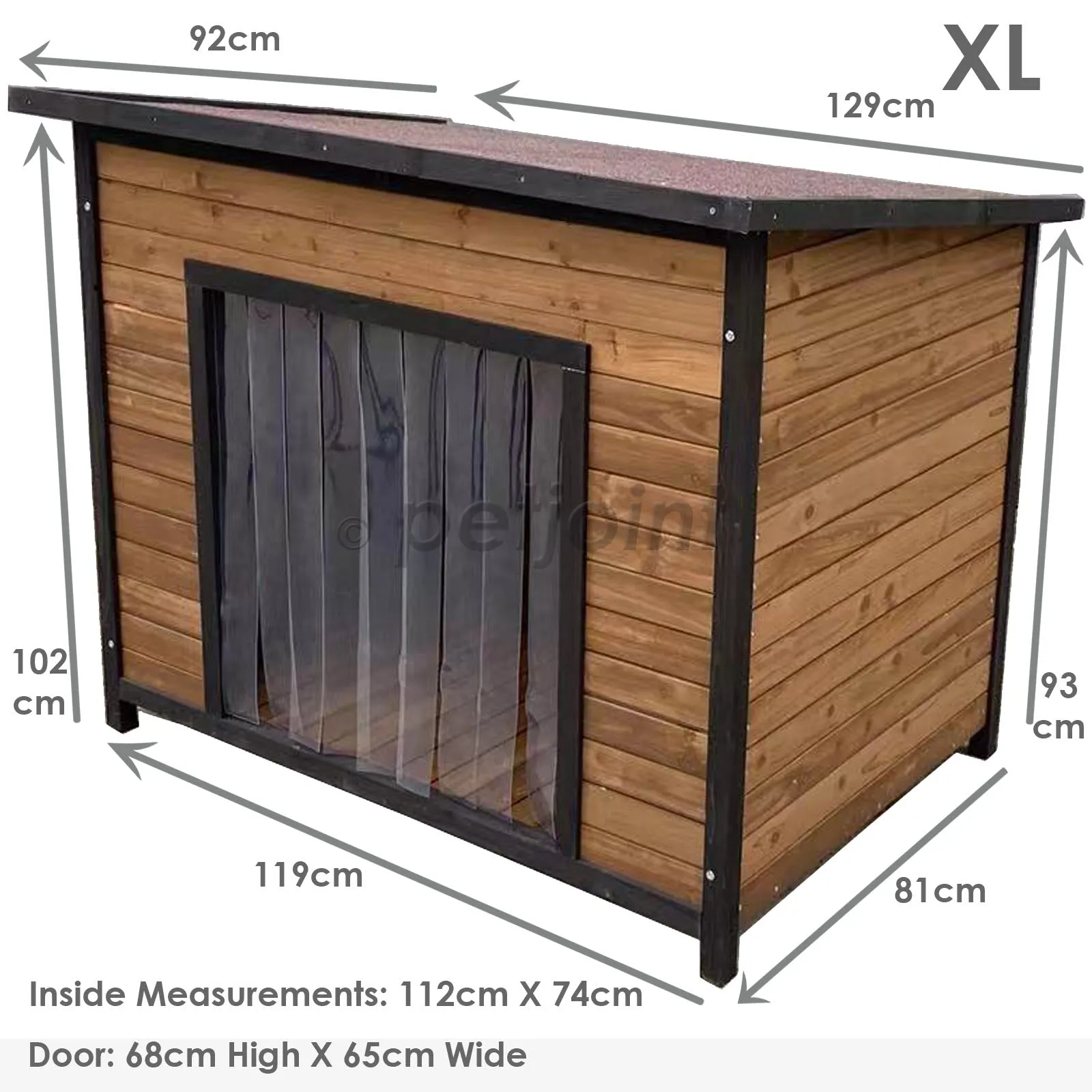 Wide Door Extra Large Flat Roof Wooden Pet Dog Kennel