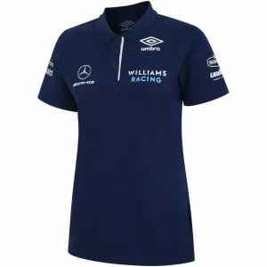 Williams Racing Women's Team Media Polo Shirt-Blue