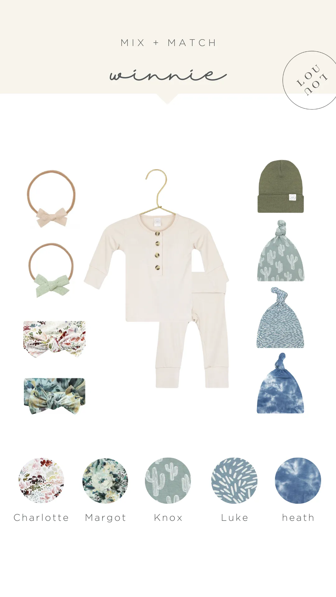 Winnie Newborn Hat Bundle (Top   Bottom)