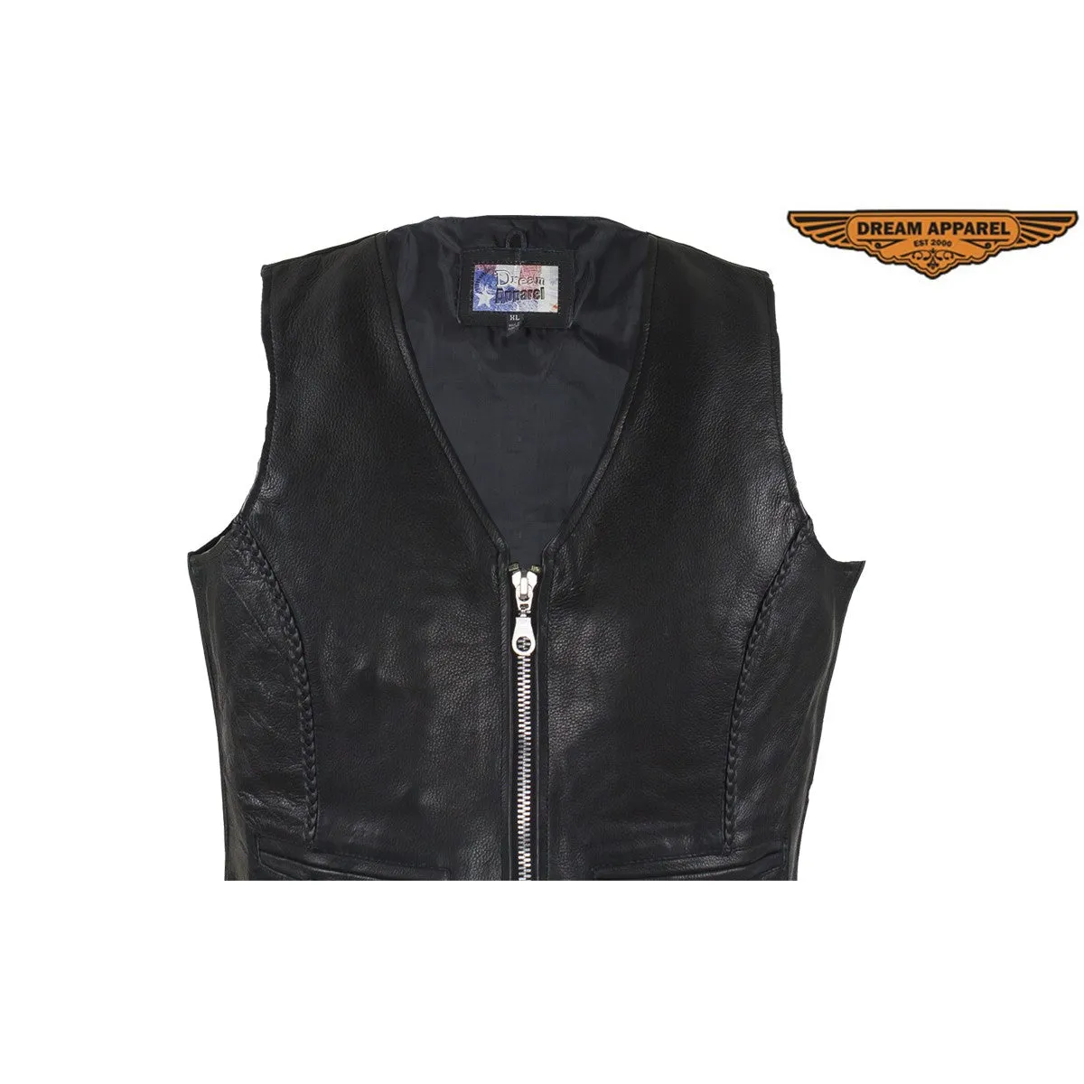 Womens Classic Leather Vest