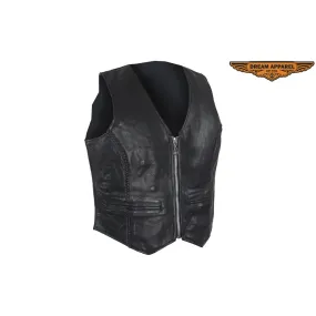 Womens Classic Leather Vest