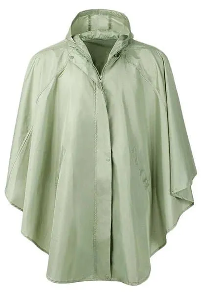 Women's Pongee Rain Poncho for Hiking and Outdoor Activities