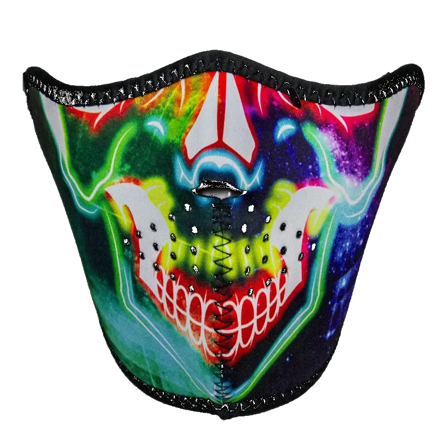 ZANheadgear Multi-Color Skull Neoprene Half Mask